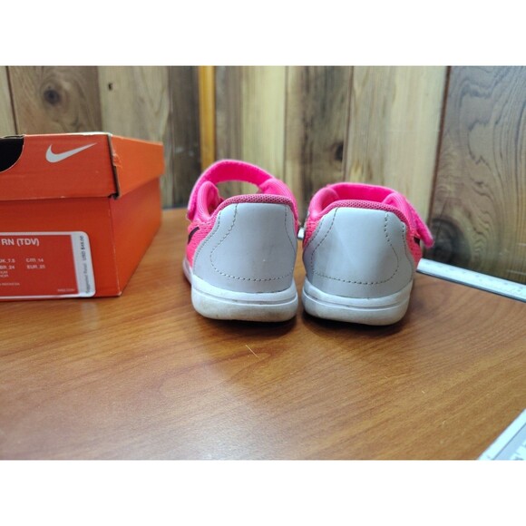 Nike Flex RN 904251-600 Pink Hook & Loop Toddlers Running Sneakers Girls US 8c - Picture 5 of 7